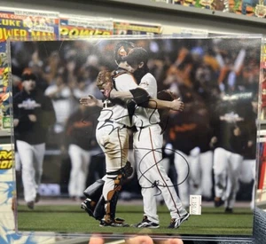 FOTO 8x10 firmada autografiada de los gigantes de Buster Posey y Tim Lincecum SF - Imagen 1 de 1