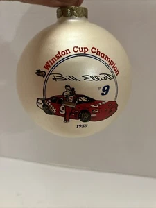 BILL ELLIOTT #9 Coor’s FORD CHRISTMAS ORNAMENT  1989 Winston CHAMPION SIGNED - Picture 1 of 7