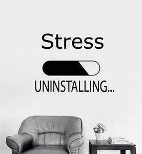 Adesivo murale vinile parole stress disinstallazione carico relax adesivi (1878ig) - Foto 1 di 3