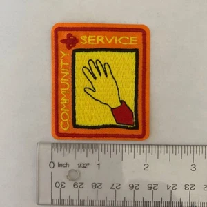 Cub Scout Boy Scout Community Service patch Orange red and yellow - Picture 1 of 2