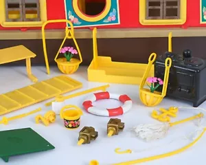 Sylvanian Canal Boat accessories spares. Rose bunk pegs lantern Calico Critters - Picture 1 of 16