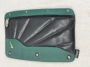 Vintage 90s 1996 Nike Pencil Pouch by Mead Green Black Logo Embroidered - Picture 1 of 7