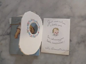Vintage Baby Welcom Cards 1955 - Picture 1 of 3