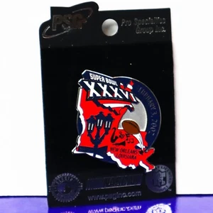 NFL Super Bowl 2001 New England Patriots' Pin XXXVI 36 Feb 3 Open Box - Picture 1 of 2