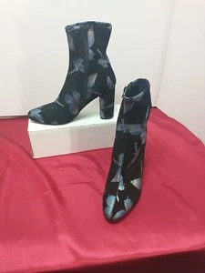 Cecelia New York Woman's SZ 10B Emmie Suede Lucite Heeled Booties  - Picture 1 of 9