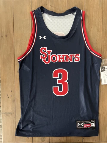 New Under Armour St Johns Red Storm Basketball Jersey Women's Large Blue UJKJS1W Cover