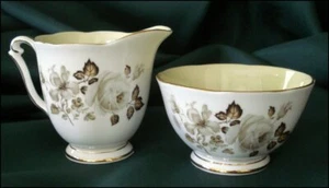 Queen Anne TERRA NOVA Zucker & Milchkännchen - English Bone China Set - TEA PARTY! - Bild 1 von 4