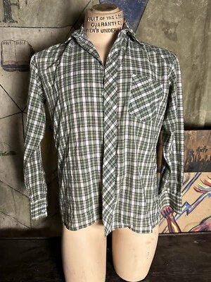 Camisa vaquera de franela Montgomery Ward de la década de 1980 para hombre Western Wear Country Outlaw Foto 1 de 4