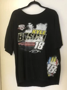 Kyle Busch #18 Black NASCAR M&M's t-shirt XL Double Sided - Picture 1 of 6