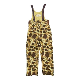 Vtg Cabelas Duck Camo Gore-Tex Insulated Hunting Over Alls Pants Mens Size Small - Picture 1 of 9