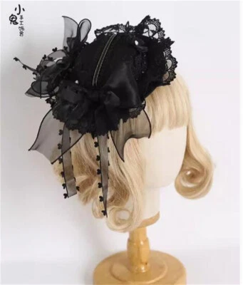 Sombrero de mujer vintage Lolita LittleHat pinza de pelo accesorios góticos florales Foto 1 de 4