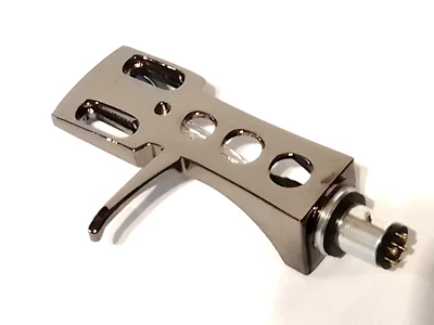 Hitachi HT-464 Vintage Plattenspieler Litz silber kabelgebunden schwarz Chrom Headshell - Bild 1 von 4