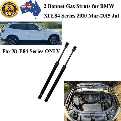 2 Bonnet Hood Lift Support Gas Stay Struts For BMW X1 E84 Series 2010-2015 LCi  - image 1 of 4