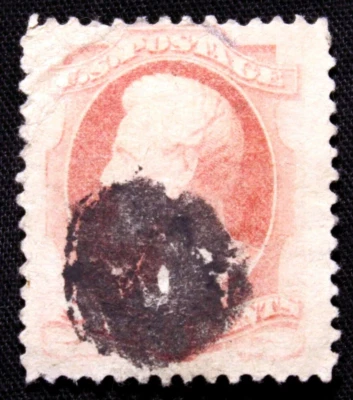 US Stamps Scott #186 ~ 1879 6¢ Lincoln American Bank Note RL14 - Image 1 of 2