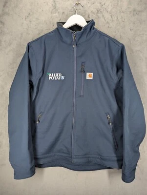 Carhartt Men's Crowley Jacket Blue Soft Shell Full Zip Size Large Fleece Lined  - Image 1 of 4