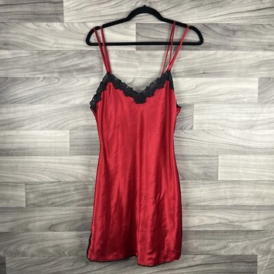 Sexy Vestido Nordstrom Íntimo Camisón Sin Mangas Para Mujer M Rojo Neglige Encaje Foto 1 de 4