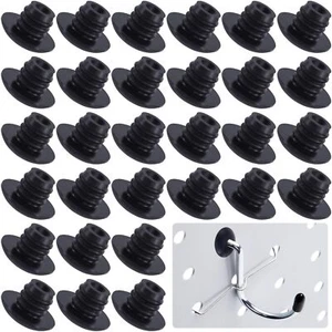 30PCS Pegboard Hook Locks Black Peg Hook Stoppers Clips Inserts for 1/8-5/32 ... - Picture 1 of 7