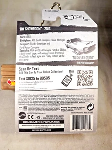 2013 Hot Wheels ERROR #245 HW Showroom-Performance '68 SHELBY GT500 White - Picture 1 of 7