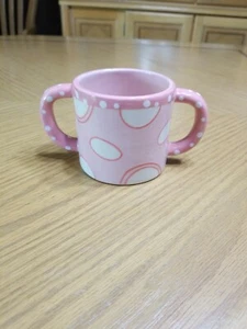 HANNABELLS BY JOHNNA ELSTOB FOR SILVESTRI PINK & WHITE CHILDS CUP - Picture 1 of 6
