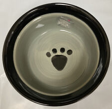 PETRAGEOUS Small Multi Color Stoneware Metro 6" Deep 2 Cups Pet Feed/Water Dish