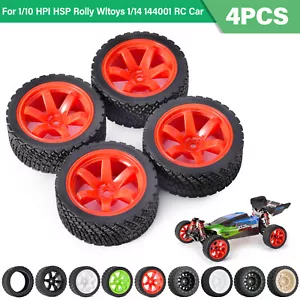 4PCS 12mm Hex 67mm RC Car Tires Wheel for 1/10 HPI HSP Rolly WLtoys 1/14 144001 - Picture 1 of 24