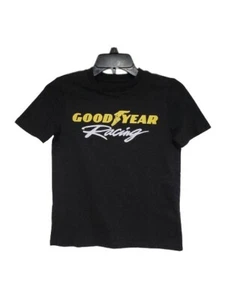 New Goodyear Auto Racing Logo Kids Size Medium Nascar F1 Comfy Black Cotton Tee - Picture 1 of 4