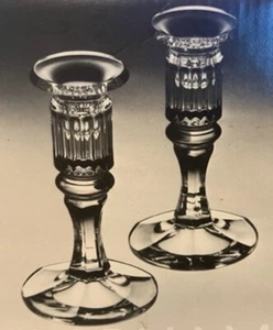 Set of 2 Gorham Candlesticks Full-Lead Crystal Candle Holders CrystaLites (5" H) - Picture 1 of 5