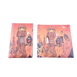 Vintage MOTU HE MAN Custom Light Switch SINGLE & DOUBLE Plate Cover Abstract Art - Picture 1 of 4