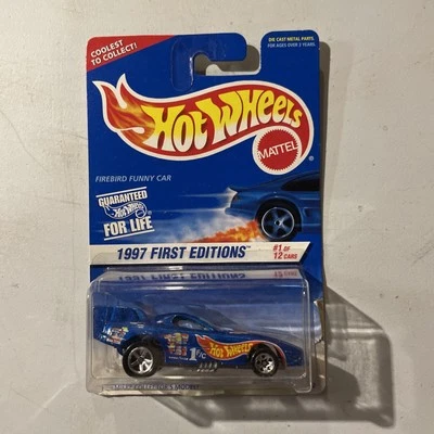 1997 Hot Wheels #509 First Editions 1/12 FIREBIRD FUNNY CAR Blue w/Chrome 5 Sp - Image 1 of 3