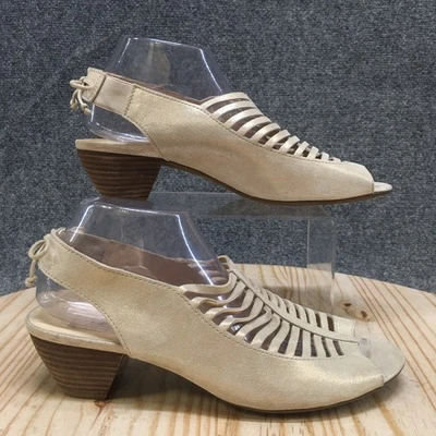 Paul Green Munich Mujer 8 Beige Gamuza Cuero Cordones Peep Toe Tacones 3115-03 Foto 1 de 4