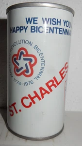 BUDWEISER BICENTENNIAL 1776-1976 ST. CHARLES Bier Stahl Zuglasche Dose (355ml) - Bild 1 von 5