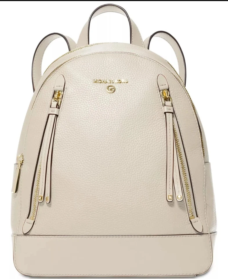 Michael Kors Brooklyn Medium Pebbled Leather Backpack New Without Tags - Image 1 of 4