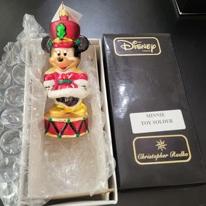 Radko Disney Ornamento Minnie Mouse TOY SOLDIER Baterista Exclusivo 1997 Navidad - Imagen 1 de 11