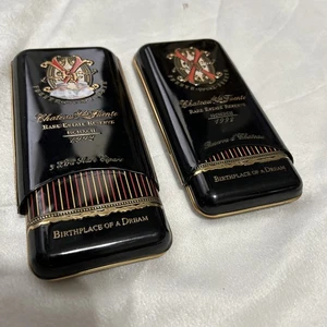 VTG Arturo Fuente Opus X Chateau De La Fuente 1992 Cigar Tin Only Rare  Lot Of 2 - Picture 1 of 9