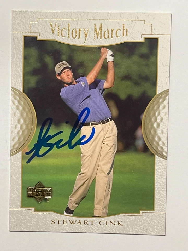STEWART CINK Signed Card Golf PGA TOUR - Image 1 of 1