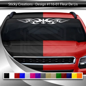 116-01 FLEUR DE LIS Decal Sticker Windshield Window Vinyl Banner Fleur De Lys - Picture 1 of 4