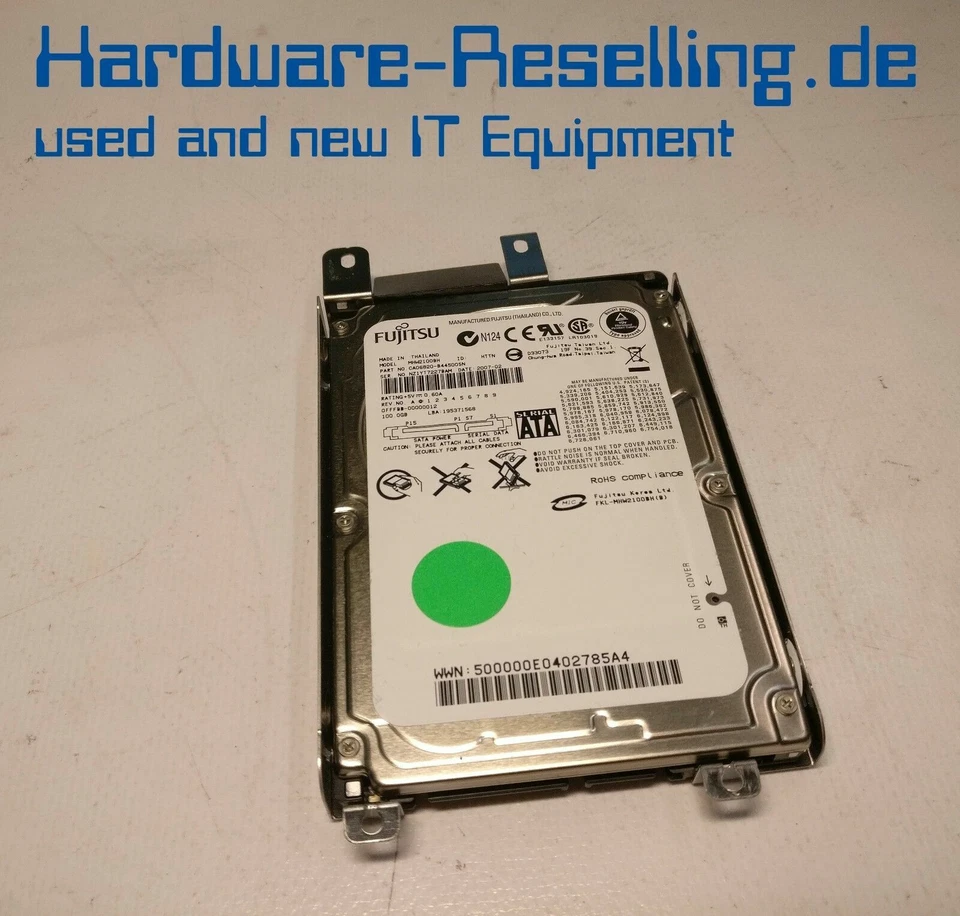 Fujitsu 100GB 5400 rpm SATA 2.5" HDD MHW2100BH CA06820-B44500SN - Bild 1 von 1
