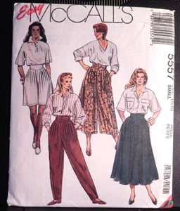McCall's Easy 5557 Misses' falda y pantalón patrón talla 10-12 sin cortar - Imagen 1 de 2