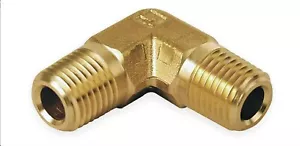 1/4" MNPT Brass Male Elbow Pipe Fitting Parker 4-4 ME-B - Picture 1 of 1