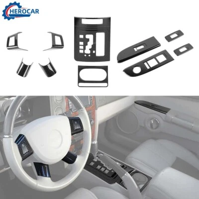 Cubierta decorativa del panel de control de la puerta de la consola 10 piezas para Jeep Grand Cherokee 2006-10 Foto 1 de 4