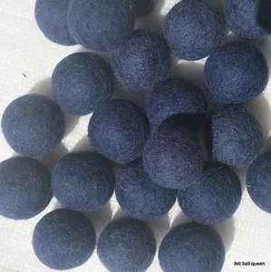 2cm Navy Felt Balls ~ Handmade Wool Felt Beads Pom Pom Home Decor DIY Crafts - Picture 1 of 1