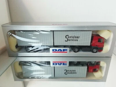 Camion container Tekno Daf 85 in rosso in scatola 1:50 - Immagine 1 di 4