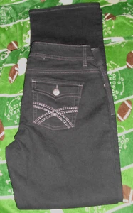 Nuevo Para mujeres Wrangler Corte Bota Sota Bolsillos Cosidos Negros Pantalones de mezclilla WRALFBC 10 M - Imagen 1 de 8