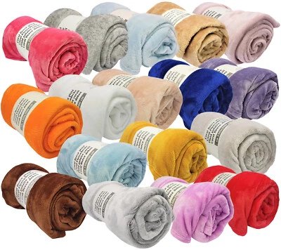 Kuscheldecke Plüsch Tagesdecke XL Coral Fleece Decke Sofadecke Wohndecke Soft - Bild 1 von 4