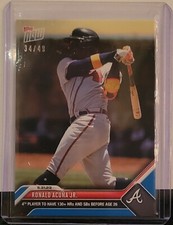 Topps Now MLB #370 2023 Ronald Acuña Jr. Blue 34/49 Atlanta Braves