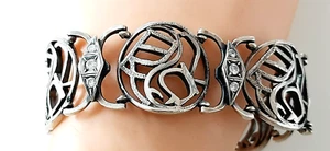 SILBER DESIGN ARMBAND °925 / ooo° Kristall Steine ° Meistermarke ° Silberschmuck - Picture 1 of 20