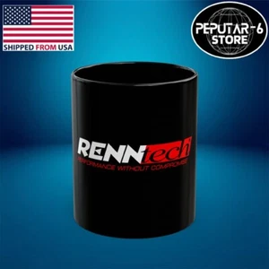 Taza negra de café té Renntech Renn Tech Car Racing Performance 11 oz 15 oz - Imagen 1 de 1