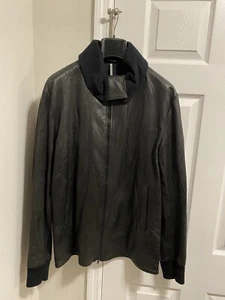 patrizia pepe mens leather jacket sz 52 italy  - Picture 1 of 12