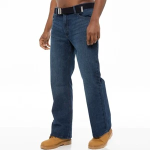 Herrenjeans Bootcut weites Bein Schlag Denim Hose lässig normale Passform Hose UK Größe - Bild 1 von 10