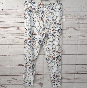 Disney Parks Frozen 2 Olaf Leggings All-Over Print Women's Size Large L NWT - Picture 1 of 8